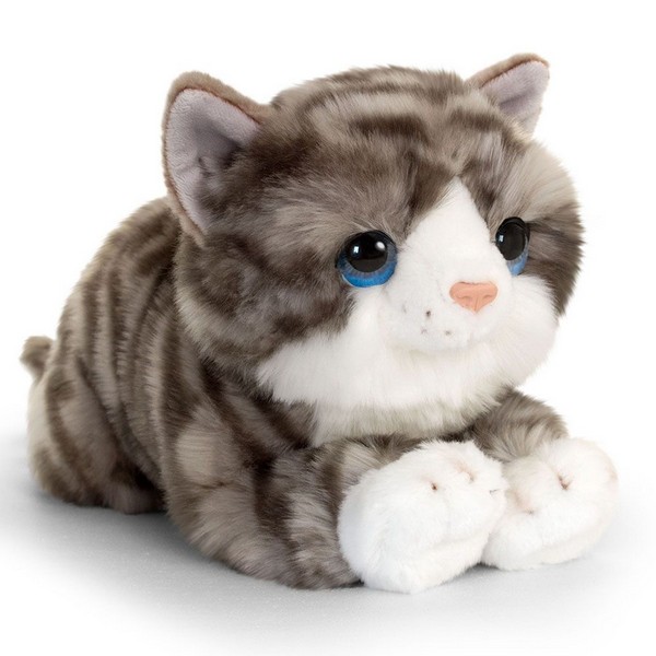 Продукт Keel Toys - Плюшено легнало коте, 25 см, асортимент - 0 - BG Hlapeta